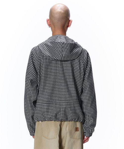 JIEDA(ジエダ)の「CHECK PULLOVER PARKA(パーカー・メンズ・ブラック×グレー/ホワイト×ブラック・1/2)」の21枚目の写真