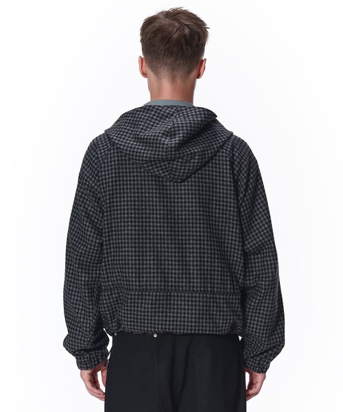 JIEDA(ジエダ)の「CHECK PULLOVER PARKA(パーカー・メンズ・ブラック×グレー/ホワイト×ブラック・1/2)」の18枚目の写真