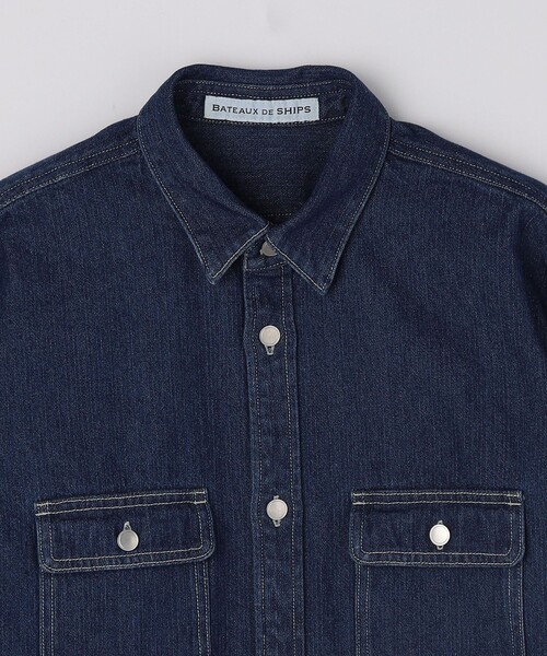 セール】BATEAUX DE SHIPS: デニム シャツ アウター（シャツ/ブラウス