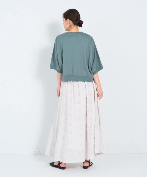 ADIEU TRISTESSE(アデュートリステス)の「60/2天竺Tシャツ(Tシャツ/カットソー・レディース・ブルーグレー/ストライプ/ライトグレー・FREE)」の19枚目の写真