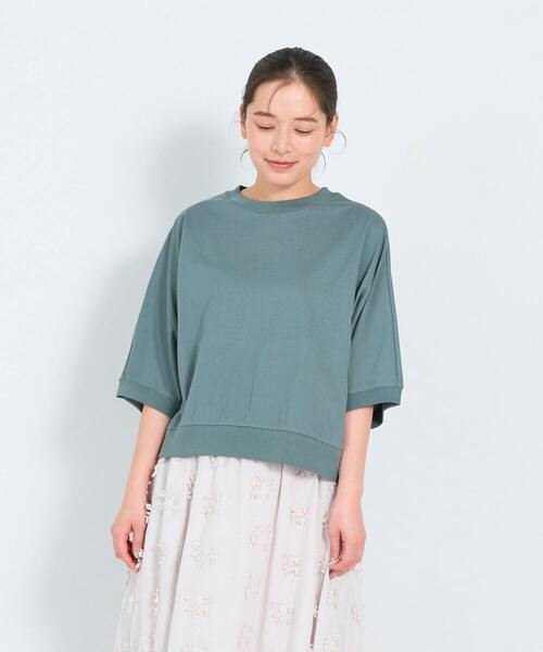 ADIEU TRISTESSE(アデュートリステス)の「60/2天竺Tシャツ(Tシャツ/カットソー・レディース・ブルーグレー/ストライプ/ライトグレー・FREE)」の18枚目の写真