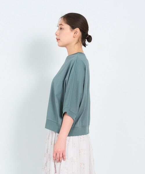 ADIEU TRISTESSE(アデュートリステス)の「60/2天竺Tシャツ(Tシャツ/カットソー・レディース・ブルーグレー/ストライプ/ライトグレー・FREE)」の4枚目の写真