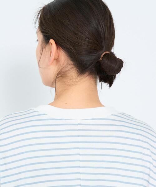 ADIEU TRISTESSE(アデュートリステス)の「60/2天竺Tシャツ(Tシャツ/カットソー・レディース・ブルーグレー/ストライプ/ライトグレー・FREE)」の14枚目の写真