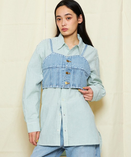 Leeコラボ　デニムビスチェ　styling/完売品 styling/ 「セットアップ対応」「styling/×LEE」デニムビスチェ