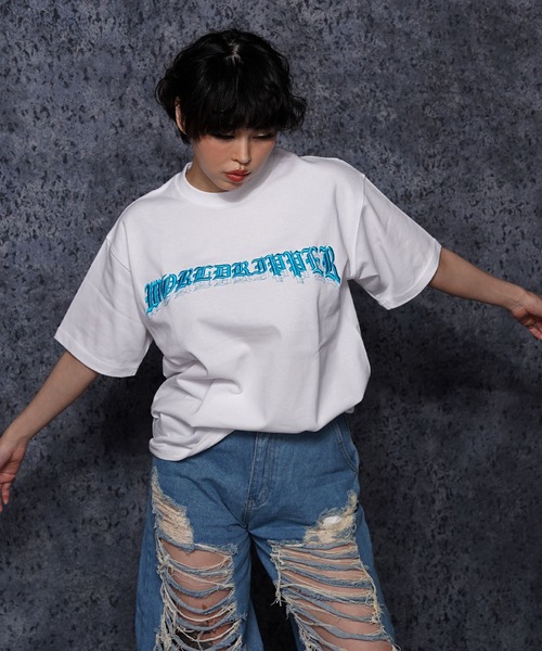 RIPPER（リッパー）の「【RIPPER】ワールド RIPPER 刺繍 ヘビーウェイト Tシャツ / World RIPPER Embroidered Heavyweight T-Shirt（Tシャツ/カットソー・メンズ・ホワイト/ブラック/グレー・M/L）」の8枚目の写真