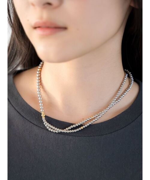 Ungrid（アングリッド）の「メタルボールビーズネックレス（ネックレス・レディース・シルバー・FREE）」の2枚目の写真