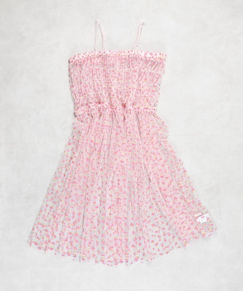 MARKEY'S(マーキーズ)の「フラワーチュールフリルキャミワンピース/おとな(ワンピース・レディース・ピンク/グリーン・160cm)」の1枚目の写真