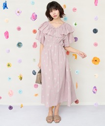Vネック」に該当するワンピース（ピンク/桃色系）ファッション通販