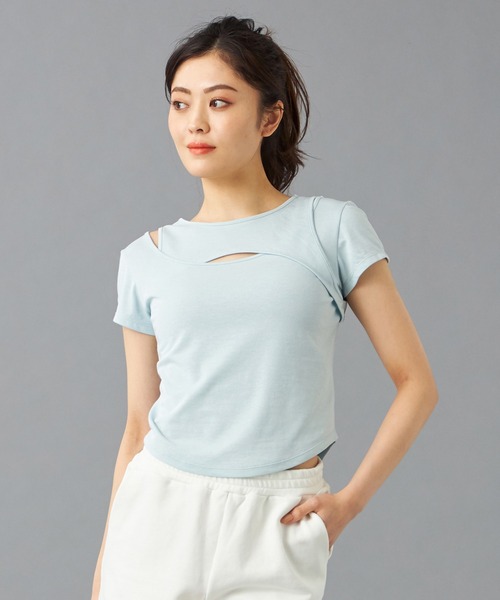 tシャツ HandsomeCottonカットアウトTシャツ レディース HandsomeCottonカットアウトTシャツ（Tシャツ/カットソー