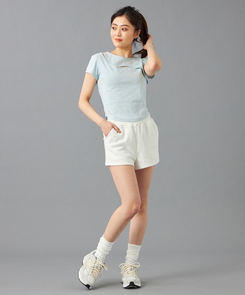 tシャツ HandsomeCottonカットアウトTシャツ レディース HandsomeCottonカットアウトTシャツ（Tシャツ/カットソー