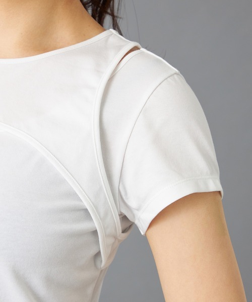 tシャツ HandsomeCottonカットアウトTシャツ レディース HandsomeCottonカットアウトTシャツ（Tシャツ/カットソー