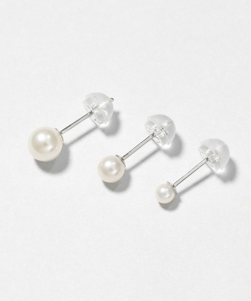 Jewel closet by L&Co.(ジュエルクローゼットバイエルアンドコー)の「K10 ホワイトゴールド シェル/貝 パール ピアス(ピアス(両耳用)・レディース・ゴールド系1/ゴールド系2/ゴールド系・FREE)」の10枚目の写真