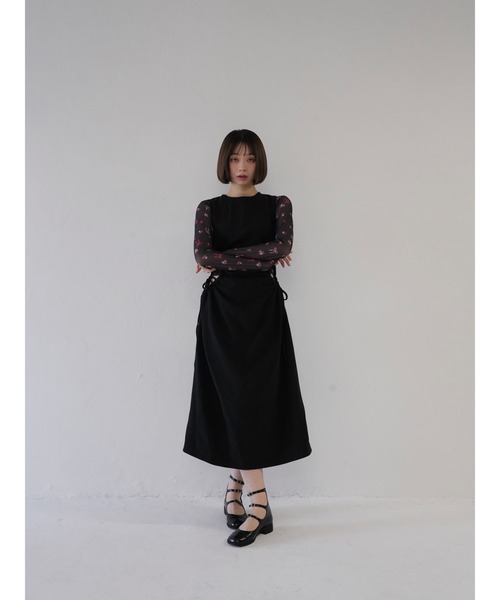 Uenui（ウニュイ）の「リボン シアートップス　ショート丈（Tシャツ/カットソー・レディース・ブラック/ピンク/ホワイト・FREE）」の21枚目の写真