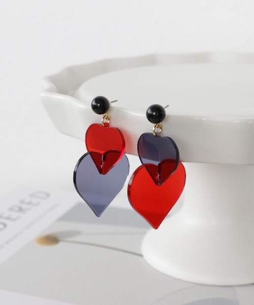 組み合わせ無限大！1つ売り中抜けハートピアス ゴールドCORAZON 楽天1位受賞】 ピアス でこぼこハートピアス レディース
