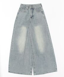LAULEN（ローレン）の「washed wide flare denim pants /ウォッシュ加工 ハイウエスト ワイド フレア デニム パンツ（デニムパンツ・レディース）」