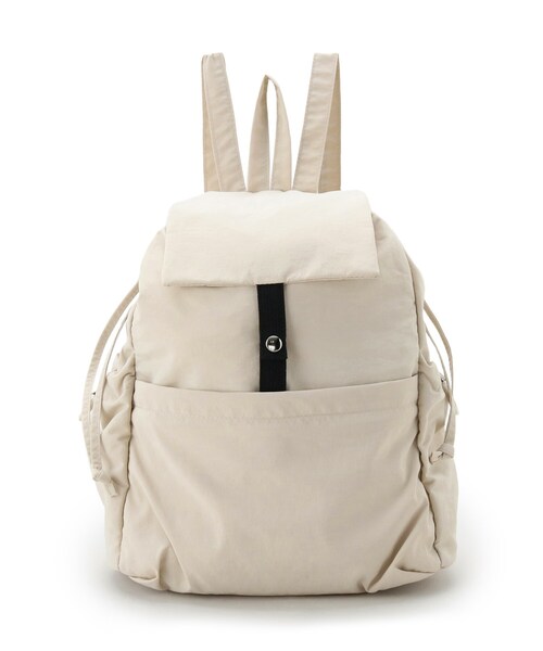 grove（グローブ）の「【晴れの日も雨の日も】撥水フラップナイロンリュック（バックパック/リュック・レディース・ブラック/ライトベージュ・00）」の11枚目の写真