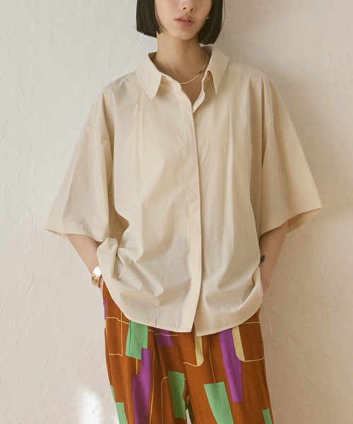 ブラウス シャツ hunch 接触冷感　バックタックシャツ レディース セール】【接触冷感】 バックタックシャツ（シャツ/ブラウス
