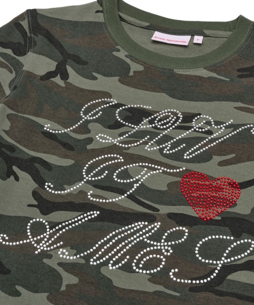 AMESWORLDWIDE（アメスワールドワイド）の「★K-POPアイドル着用　AMES WORLDWIDE ／HOTFIXクロップT（Tシャツ/カットソー・レディース・ホワイト/ブラック/カーキ・FREE）」の7枚目の写真