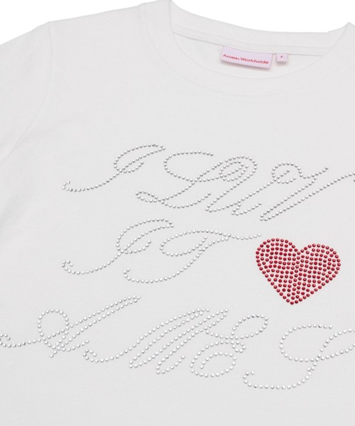 tシャツ K-POPアイドル着用　AMES WORLDWIDE ／HOTFIXクロップT レディース ☆K-POPアイドル着用 AMES WORLDWIDE ／HOTFIXクロップT（T