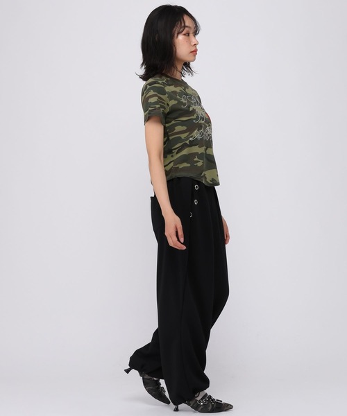AMESWORLDWIDE（アメスワールドワイド）の「★K-POPアイドル着用　AMES WORLDWIDE ／HOTFIXクロップT（Tシャツ/カットソー・レディース・ホワイト/ブラック/カーキ・FREE）」の11枚目の写真