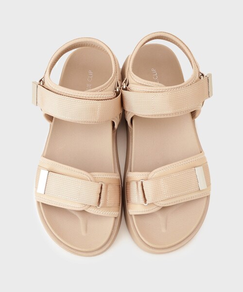 OPAQUE.CLIP（オペークドットクリップ）の「厚底スポーティーサンダル（サンダル・レディース・ベージュ/ブラック・03/02）」の9枚目の写真