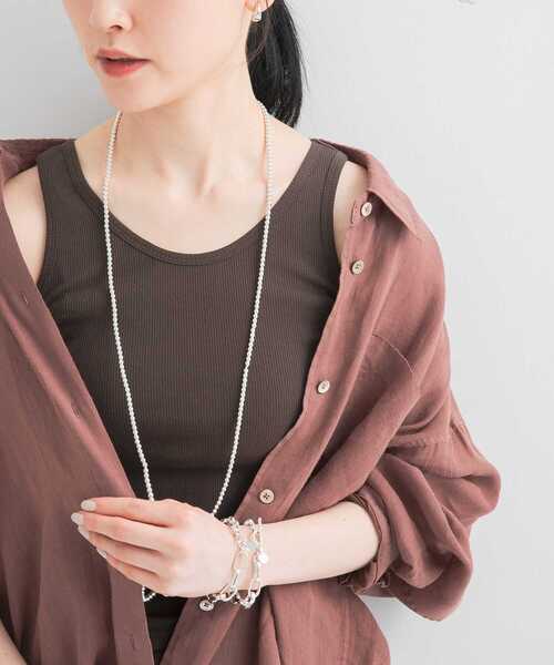 URBAN RESEARCH（アーバンリサーチ）の「『MADE IN JAPAN』ソフトテレコタンクトップ（タンクトップ・レディース・ブラウン/ブラック/ライトベージュ・FREE）」の2枚目の写真