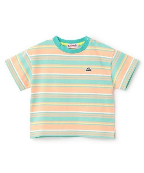 minimal(ミニマル)の「ボーダーTシャツ(Tシャツ/カットソー・キッズ・イエロー/黄緑系/オレンジ/ブラック・100cm/110cm/120cm/90cm/130cm/140cm)」の16枚目の写真