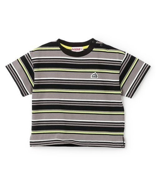 minimal(ミニマル)の「ボーダーTシャツ(Tシャツ/カットソー・キッズ・イエロー/黄緑系/オレンジ/ブラック・100cm/110cm/120cm/90cm/130cm/140cm)」の17枚目の写真