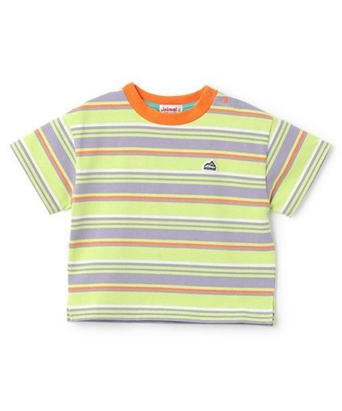 minimal(ミニマル)の「ボーダーTシャツ(Tシャツ/カットソー・キッズ・イエロー/黄緑系/オレンジ/ブラック・100cm/110cm/120cm/90cm/130cm/140cm)」の18枚目の写真