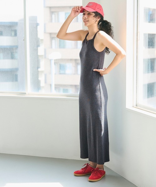 coca（coca）（コカ）の「【WEB限定セール】外で着られるブラワンピース OUT BRA ホルターネックカップ付きワンピース（ワンピース・レディース・チャコール/ブラック・S/M/L）」の6枚目の写真