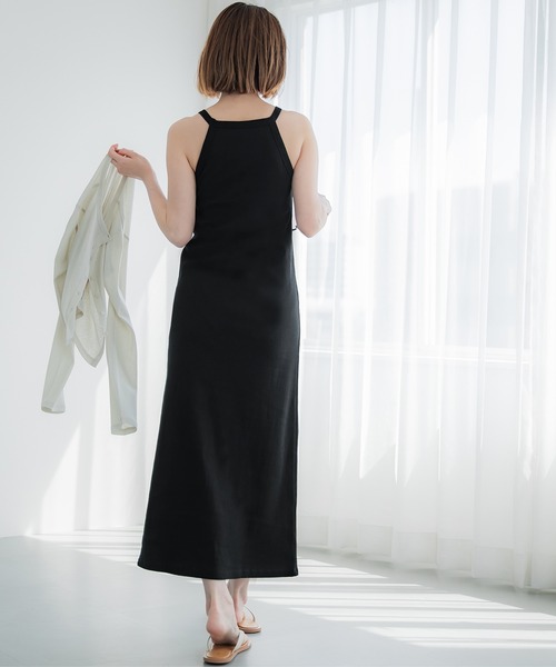 coca（coca）（コカ）の「【WEB限定セール】外で着られるブラワンピース OUT BRA ホルターネックカップ付きワンピース（ワンピース・レディース・チャコール/ブラック・S/M/L）」の13枚目の写真