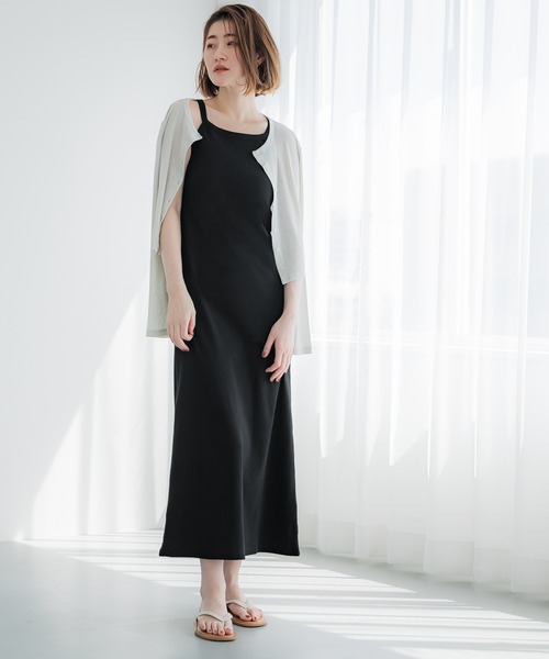 coca（coca）（コカ）の「【WEB限定セール】外で着られるブラワンピース OUT BRA ホルターネックカップ付きワンピース（ワンピース・レディース・チャコール/ブラック・S/M/L）」の15枚目の写真