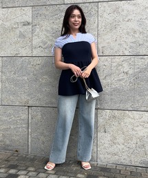 【新品、タグ付】Apuweiser-riche ドロストスリーブドッキングニット Apuweiser-riche（アプワイザーリッシェ）の「ドロストスリーブ