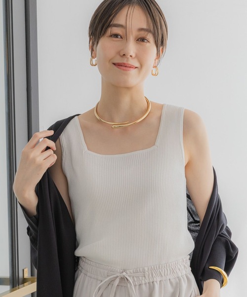 Elura（エルーラ）の「サラサラタッチリブプルオーバー/321516（ニット/セーター・レディース・ダークブラウン/ホワイト/ブラック・FREE）」の2枚目の写真