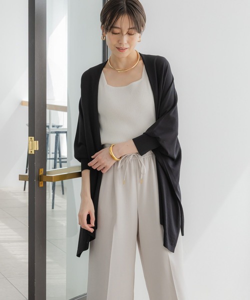 Elura（エルーラ）の「サラサラタッチリブプルオーバー/321516（ニット/セーター・レディース・ダークブラウン/ホワイト/ブラック・FREE）」の5枚目の写真