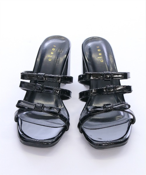 clear（クリア）の「リボンサンダル[バレエコア ガーリー]（サンダル・レディース・レッド/ブラック/シルバー・M/L）」の5枚目の写真