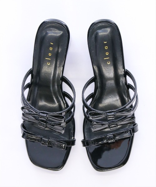 clear（クリア）の「リボンサンダル[バレエコア ガーリー]（サンダル・レディース・レッド/ブラック/シルバー・M/L）」の6枚目の写真