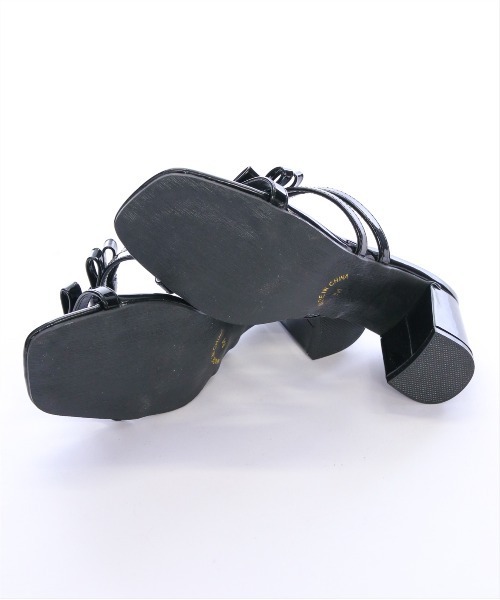 clear（クリア）の「リボンサンダル[バレエコア ガーリー]（サンダル・レディース・レッド/ブラック/シルバー・M/L）」の7枚目の写真