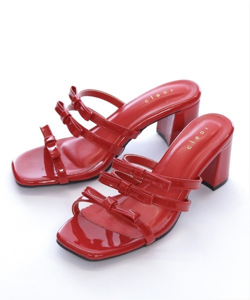 clear（クリア）の「リボンサンダル[バレエコア ガーリー]（サンダル・レディース・レッド/ブラック/シルバー・M/L）」の16枚目の写真