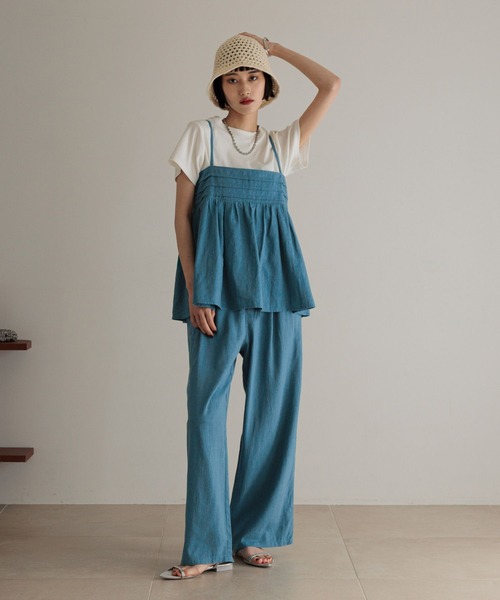 LOWRYS FARM(ローリーズファーム)の「ノルマンディリネンワイドパンツ 249932(その他パンツ・レディース・チャコールグレー/アイボリー/ブラウン/ブルー系その他・MEDIUM/LARGE)」の12枚目の写真