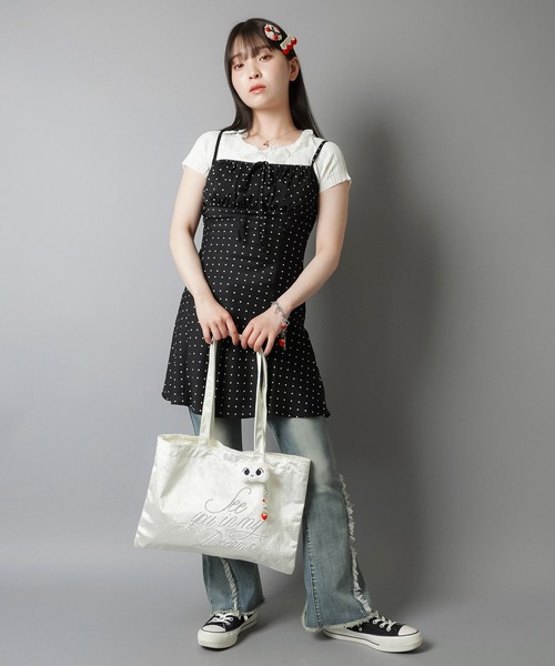 SPINNS(スピンズ)の「大人気デザインが半袖になって再登場!リブレース半袖カットソー/フリル/NEO森ガール(Tシャツ/カットソー・レディース・グリーン系その他/ピンク/オフホワイト/ブラック/アイボリー・ONESIZE)」の21枚目の写真