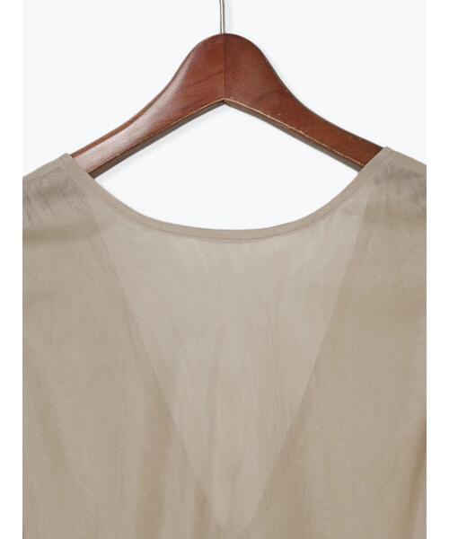 Te chichi（テチチ）の「チュールティアードギャザーマルチベスト（シャツ/ブラウス・レディース・チャコールグレー/ベージュ・F）」の18枚目の写真