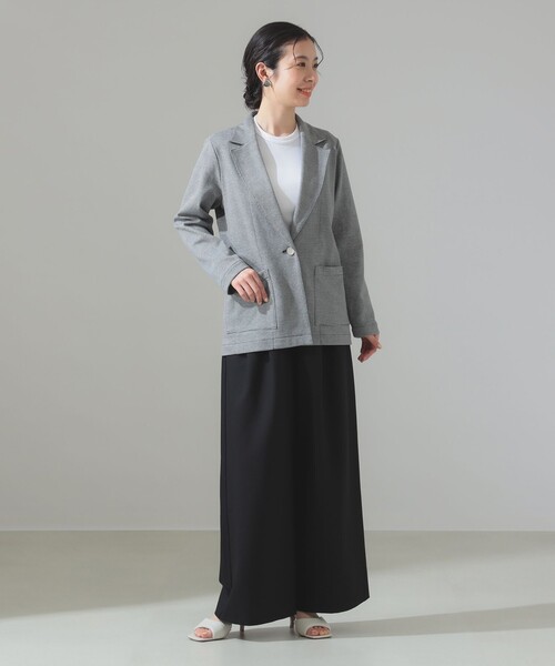 Demi-Luxe BEAMS（デミルクス ビームス）の「テーラード カノコ ジャケット［手洗い可］（テーラードジャケット・レディース・その他1/オフホワイト/ネイビー・38/36/40）」の19枚目の写真