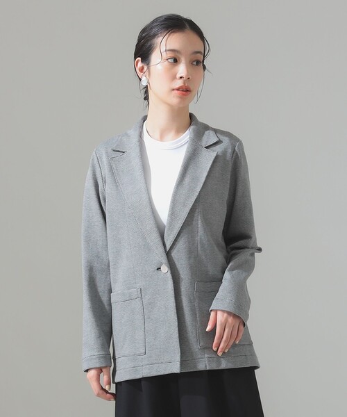 Demi-Luxe BEAMS（デミルクス ビームス）の「テーラード カノコ ジャケット［手洗い可］（テーラードジャケット・レディース・その他1/オフホワイト/ネイビー・38/36/40）」の20枚目の写真