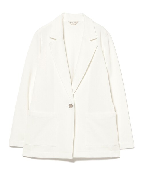 Demi-Luxe BEAMS（デミルクス ビームス）の「テーラード カノコ ジャケット［手洗い可］（テーラードジャケット・レディース・その他1/オフホワイト/ネイビー・38/36/40）」の21枚目の写真