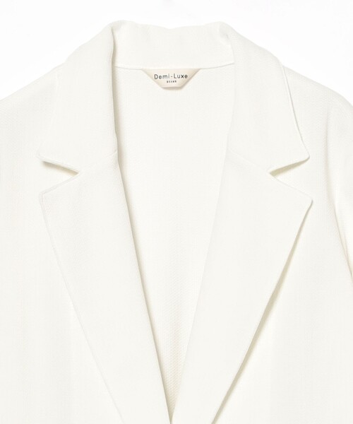 Demi-Luxe BEAMS（デミルクス ビームス）の「テーラード カノコ ジャケット［手洗い可］（テーラードジャケット・レディース・その他1/オフホワイト/ネイビー・38/36/40）」の22枚目の写真