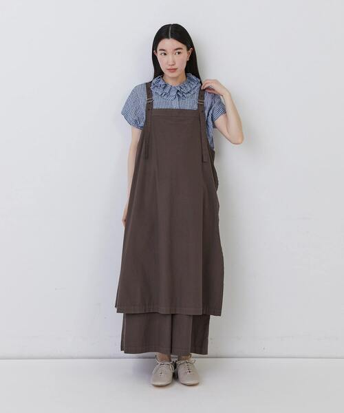 conges payes ADIEU TRISTESSE(コンジェ ペイエ アデュートリステス)の「【1月ベストセラーブランド内4位】レイヤードサロペット(サロペット/オーバーオール・レディース・インディゴブルー/グリーン/ブラウン/ブラック・38)」の15枚目の写真