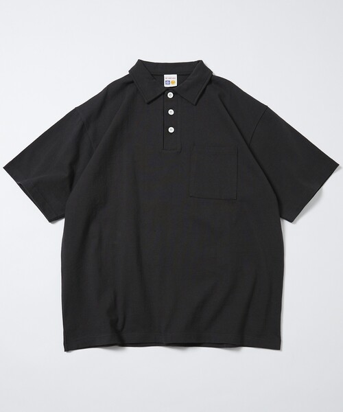 FREAK'S STORE(フリークスストア)の「HEAVY WEIGHT / ヘビーウェイト ポロネック ショートスリーブTシャツ/10.5オンス(Tシャツ/カットソー・メンズ・チャコールグレー/ブラック/ワインレッド/ベージュ/ライトグレー/ホワイト・SMALL/LARGE/MEDIUM)」の7枚目の写真