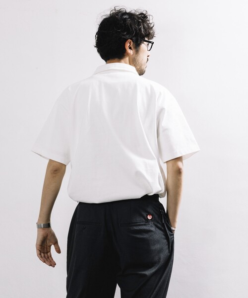 FREAK'S STORE(フリークスストア)の「HEAVY WEIGHT / ヘビーウェイト ポロネック ショートスリーブTシャツ/10.5オンス(Tシャツ/カットソー・メンズ・チャコールグレー/ブラック/ワインレッド/ベージュ/ライトグレー/ホワイト・SMALL/LARGE/MEDIUM)」の14枚目の写真