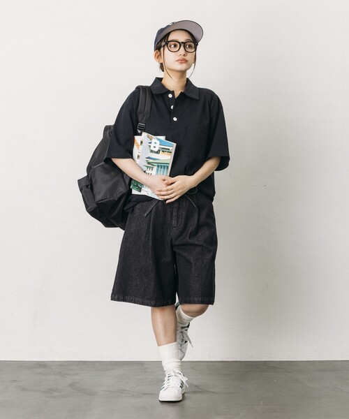 FREAK'S STORE(フリークスストア)の「HEAVY WEIGHT / ヘビーウェイト ポロネック ショートスリーブTシャツ/10.5オンス(Tシャツ/カットソー・メンズ・チャコールグレー/ブラック/ワインレッド/ベージュ/ライトグレー/ホワイト・SMALL/LARGE/MEDIUM)」の16枚目の写真